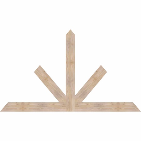 Ekena Millwork Saratoga Smooth Timber Gable Bracket, Douglas Fir, 84"W x 49"H x 1 1/2"D x 5 1/2"F, 14/12 Pitch GBW084X49X0206SAR00SDF